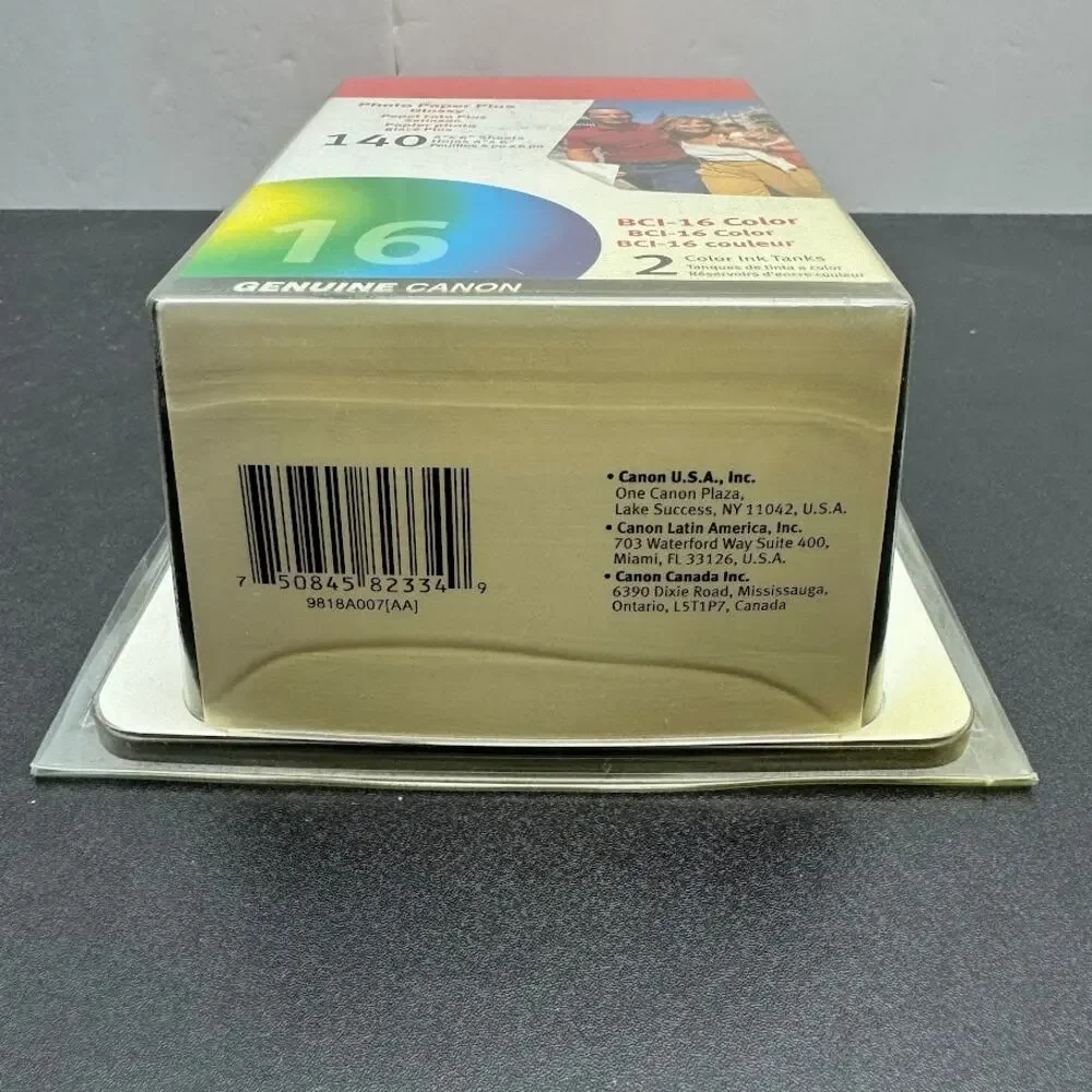 Canon BCI-16 Photo Value Pack Color Ink + Photo Paper Plus Glossy NEW SEALED